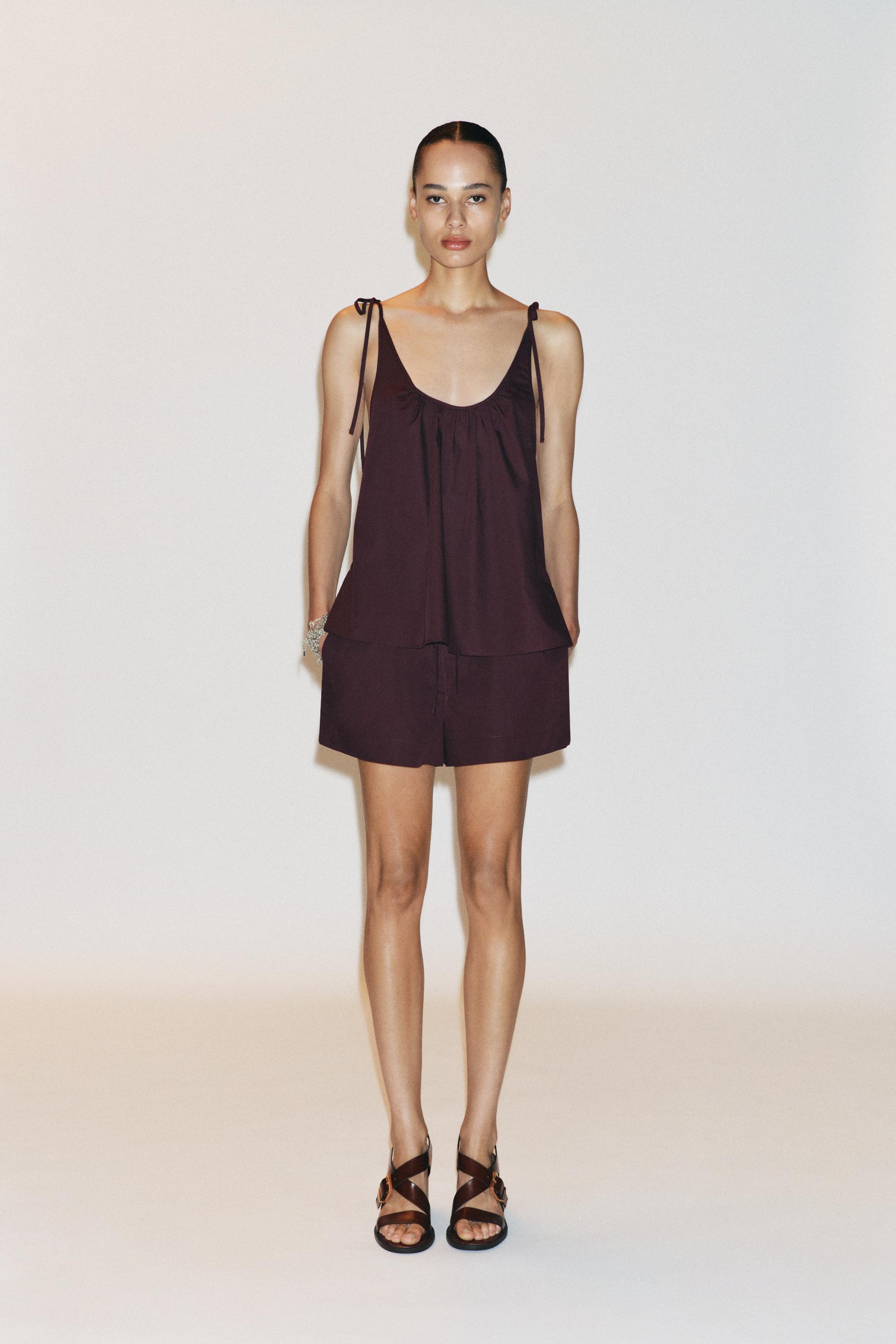 POPLIN MINI SHORTS